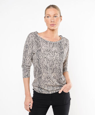 Polera mujer lanosa estilo serpiente