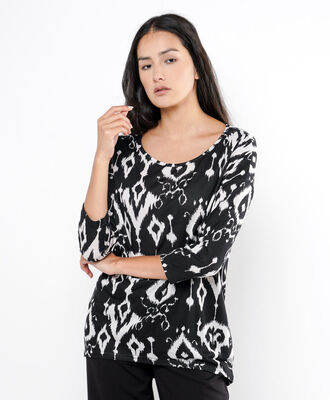 Polera mujer print lanosa