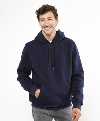 Poler&oacute;n hombre liso capucha