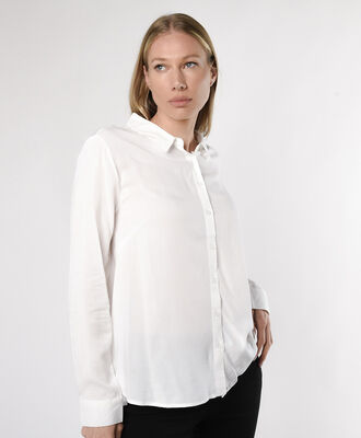 Blusa mujer lisa blanca