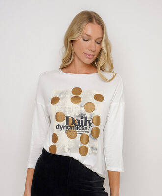 Polera mujer c&iacute;rculos gold