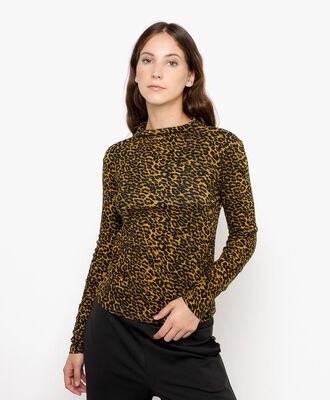 Polera mujer animal print fiera brown
