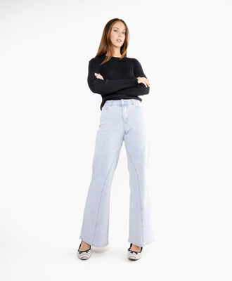 Jeans mujer corte frontal
