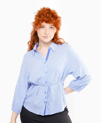 Blusa mujer lazo cintura