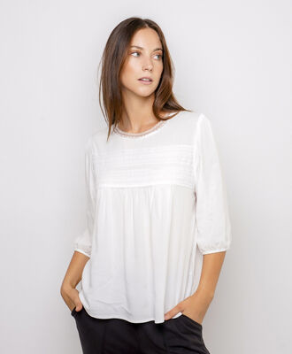 Blusa mujer detalles encajes