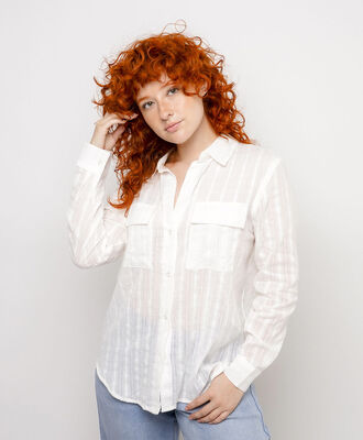 Blusa mujer jacquard white