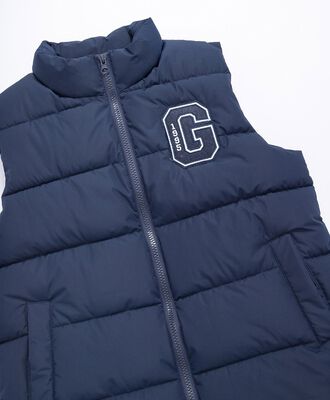 Parka ni&ntilde;o sin mangas letra c